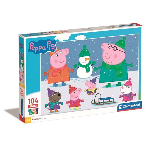 Peppa malac Snow 104 db-os maxi puzzle Clementoni