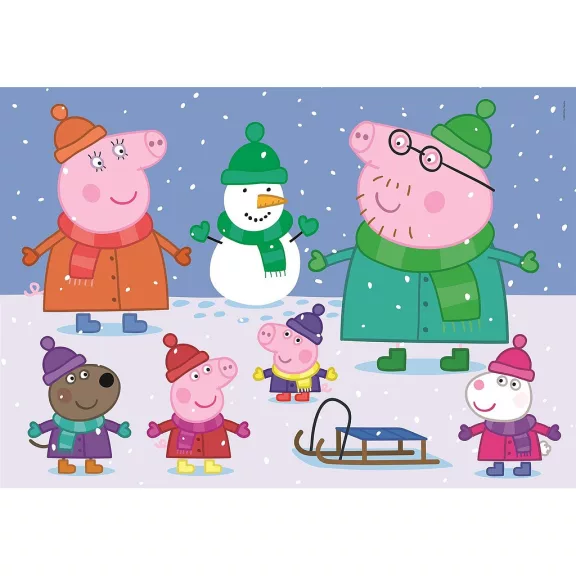 Peppa malac Snow 104 db-os maxi puzzle Clementoni