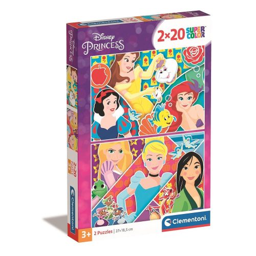 Disney Hercegnők 2x20 db-os puzzle Clementoni