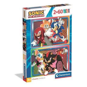   Sonic a sündisznó Fierce Rivals 2x60 db-os puzzle Clementoni