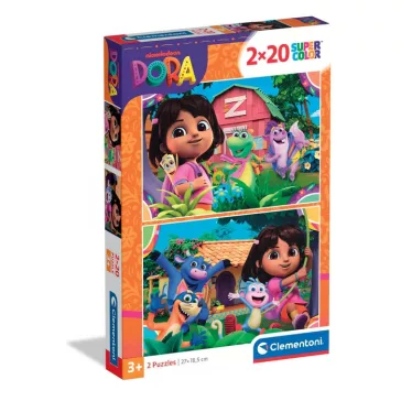 Dóra, a felfedező Garden 2x20 db-os puzzle Clementoni