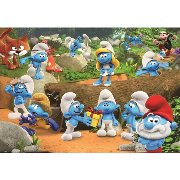 Hupikék törpikék Forest 104 db-os puzzle Clementoni