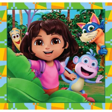   Dóra, a felfedező Jungle Quest 3x48 db-os puzzle Clementoni