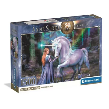   Anne Stokes Bluebell Wood 1500 db-os Compact puzzle Clementoni