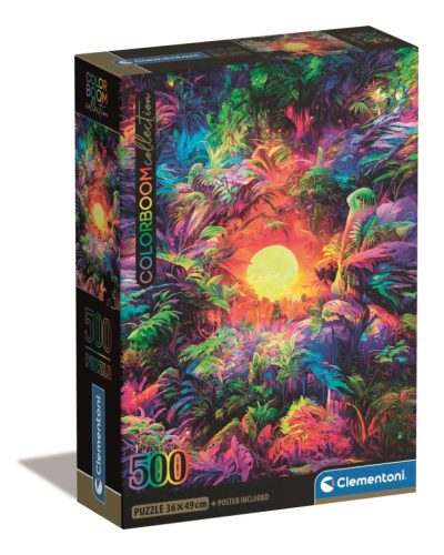 Színes dzsungel Psychedelic 500 db-os Compact puzzle Clementoni