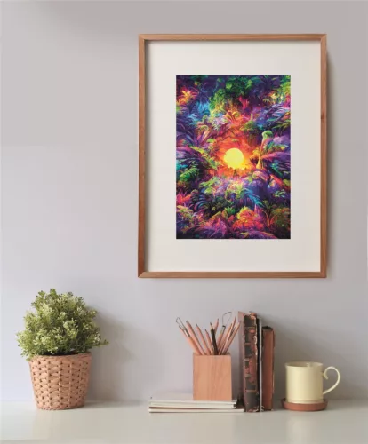Színes dzsungel Psychedelic 500 db-os Compact puzzle Clementoni