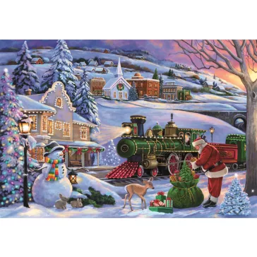 Karácsonyi Train 500 db-os Compact puzzle Clementoni
