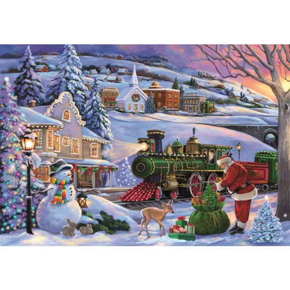 Karácsonyi Train 500 db-os Compact puzzle Clementoni
