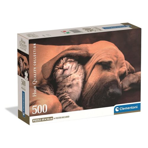 Állatos Cuddles 500 db-os Compact puzzle Clementoni