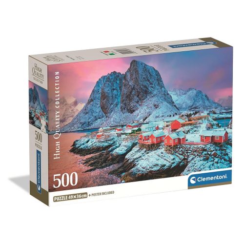 Norvégia Hamnøy 500 db-os Compact puzzle Clementoni
