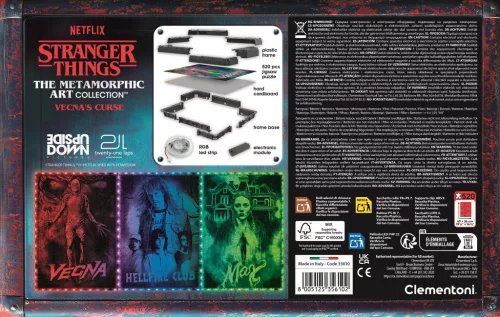 Stranger Things Vecna's Curse 520 db-os puzzle LED-es keretben Clementoni