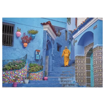   Marokkó Blue Street of Chefchaouen 500 db-os puzzle Clementoni