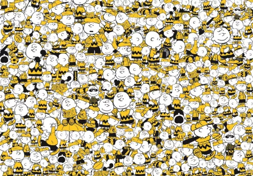 Snoopy Crowd Chaos 500 db-os Compact puzzle Clementoni