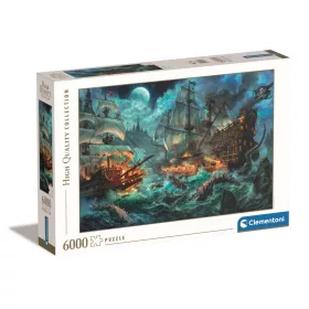 Kalózhajó Pirate Battle 6000 db-os puzzle Clementoni