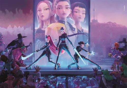 K-pop Démonvadászok Stage Warriors 1000 db-os Compact puzzle Clementoni