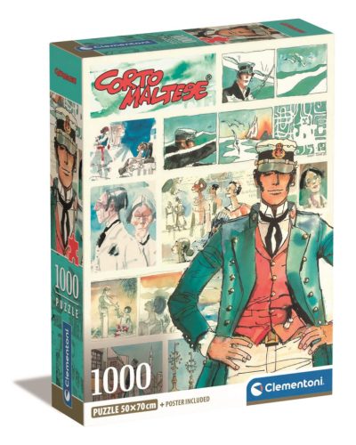 Corto Maltese Watercolors of Time 1000 db-os Compact puzzle Clementoni