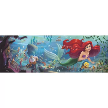   Disney Hercegnők Ariel 1000 db-os panoráma Compact puzzle Clementoni
