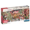 Karácsonyi falu Village 1000 db-os panoráma puzzle Clementoni
