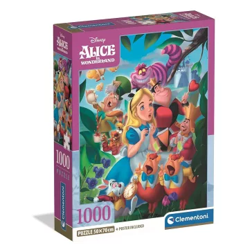   Disney Alice Csodaországban Adventures 1000 db-os Compact puzzle Clementoni