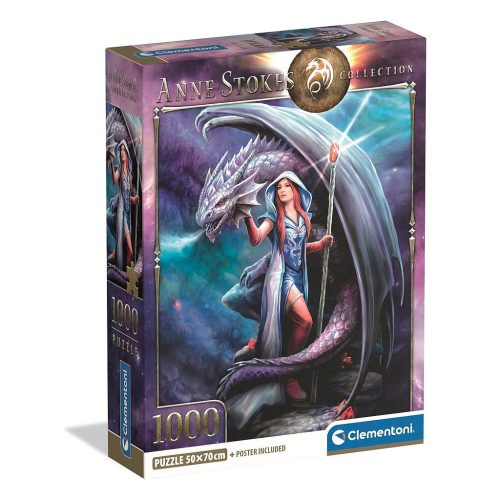 Anne Stokes Dragon Mage 1000 db-os Compact puzzle Clementoni