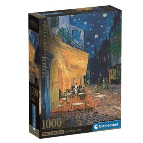   Művészet A Kávézó terasza este Van Gogh 1000 db-os Compact puzzle Clementoni