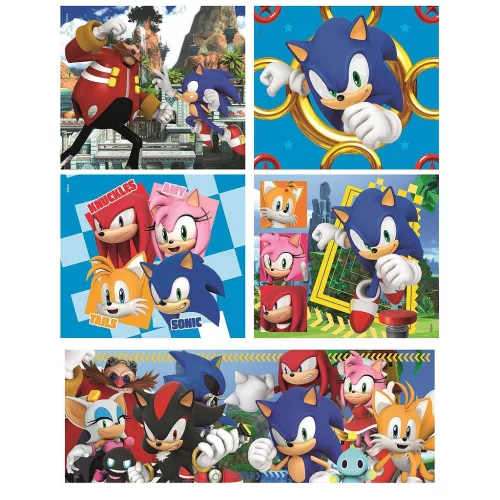 Sonic a sündisznó Heroes Rivals 10 az 1-ben puzzle Clementoni