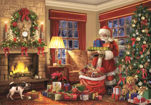 Karácsonyi Santa's Gift 1000 db-os puzzle Clementoni