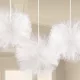 Színes White függő tüll pom pom dekoráció 3 db-os