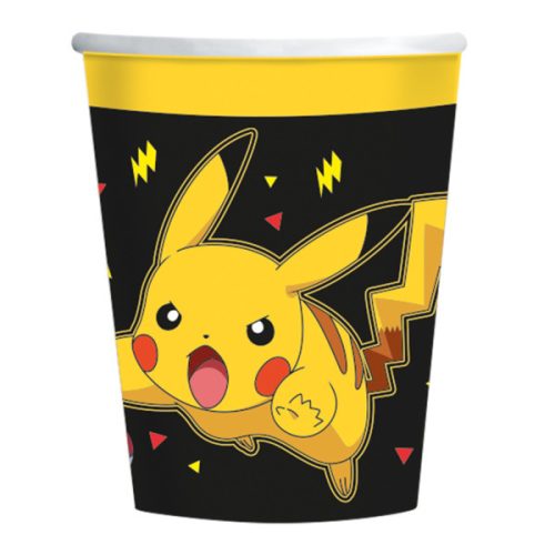 Pokémon Yellow Thunder papír pohár 8 db-os 237 ml