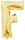 Arany Gold mini F betű fólia lufi 33 cm