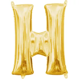 Arany Gold mini H betű fólia lufi 33 cm