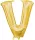 Arany Gold mini V betű fólia lufi 33 cm