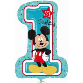 Disney Mickey Classic Első születésnap fólia lufi 71 cm