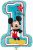 Disney Mickey Classic Első születésnap fólia lufi 71 cm