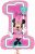 Disney Minnie Classic Első születésnap fólia lufi 71 cm