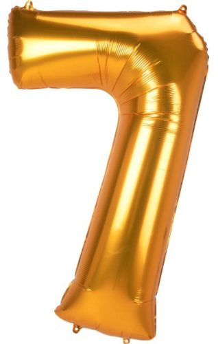 Arany Gold 7-es szám fólia lufi 134 cm