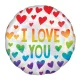 I love You Rainbow fólia lufi 43 cm