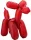 Piros Red kutya fólia lufi 48 cm