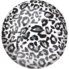 Leopárd mintás Safari gömb fólia lufi 40 cm