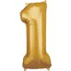 Arany Gold óriás 1-es szám fólia lufi 83x38 cm