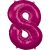 Rózsaszín Pink óriás szám fólia lufi 8-as, 83x53 cm