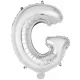 Ezüst Silver G betű fólia lufi 45 cm