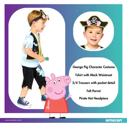 Peppa malac Pirate jelmez 4-6 év