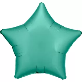 Zöld Silk Jade csillag fólia lufi 48 cm