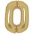 Arany White Gold 0-ás szám fólia lufi 90 cm