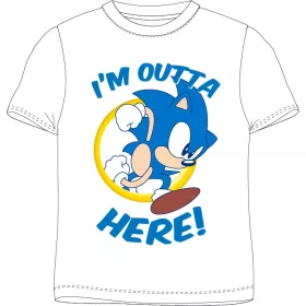   Sonic a sündisznó Here gyerek rövid póló, felső 9 év / 134 cm