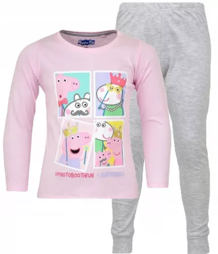 Peppa malac Photo Booth gyerek hosszú pizsama 2 - 6 év / 92 - 116 cm