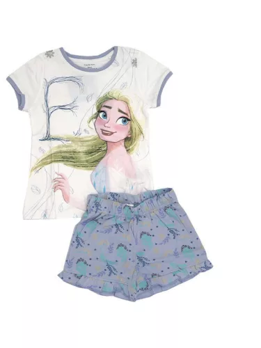 Disney Jégvarázs Elsa Smile gyerek rövid pizsama 4 - 9 év / 104 - 134 cm