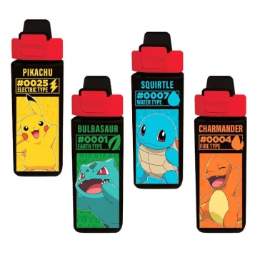   Pokémon Electric square műanyag szívószálas kulacs 500 ml