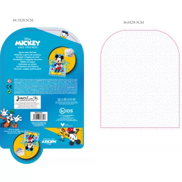   Disney Mickey Grinning Colors gyerek kötény 2 darabos szett